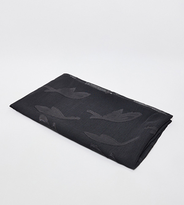 R&B  Scarves - Black Woven Scarves
