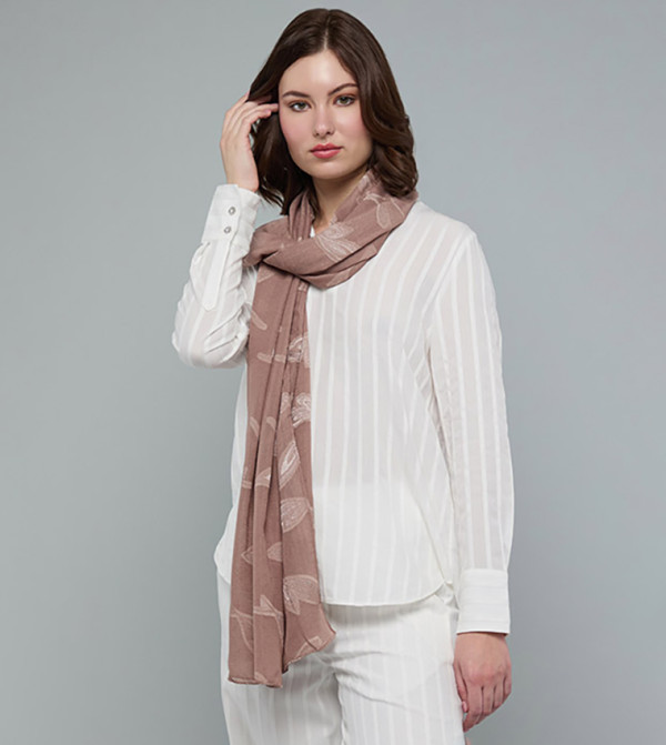 R&B  Woven Scarves - Mauve Woven Scarves