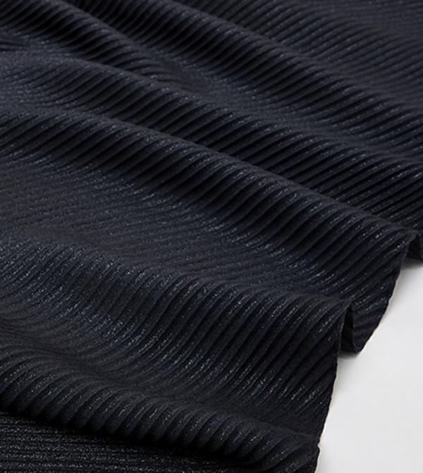 R&B  Scarves - Black Woven Scarves
