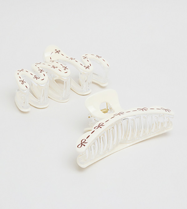 R&B  Hair Clips - White Hair Clips