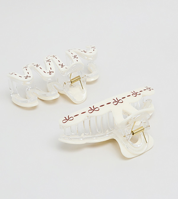 R&B  Hair Clips - White Hair Clips