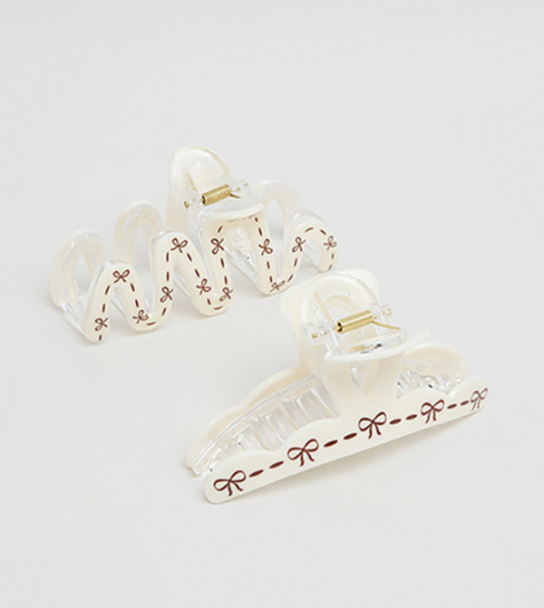 R&B  Hair Clips - White Hair Clips