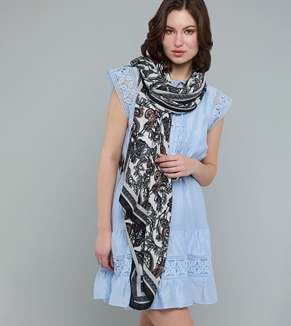 أر آند بي  أوشحة منسوجة  - أسود Woven Scarves