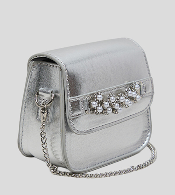 R&B  Hand Bags - Silver Shoulder Bag