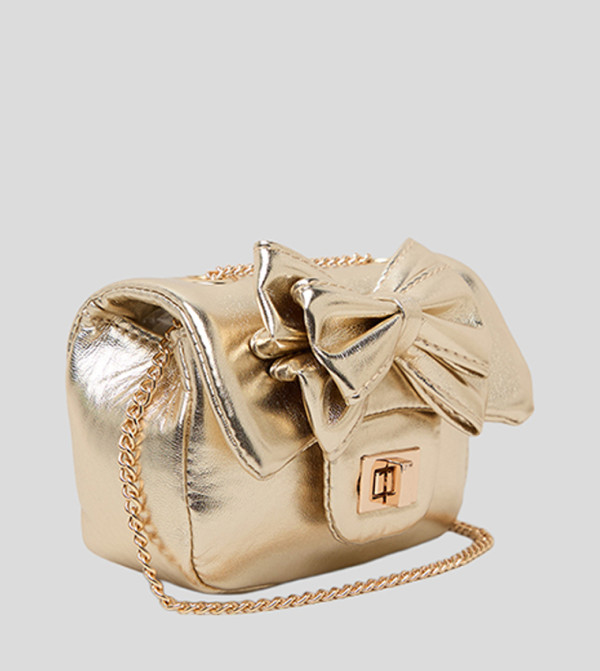 R&B  Hand Bags - Gold Shoulder Bag