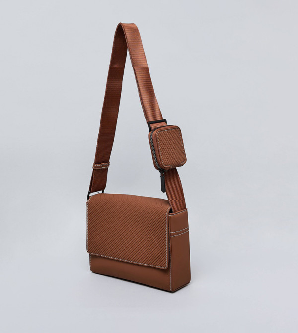 R&B  Bags - Brown Cross Body & Sling Bags