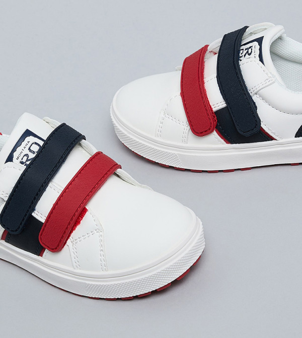 أر آند بي  velcro-shoes - أبيض أحذية برقبة منخفضة 