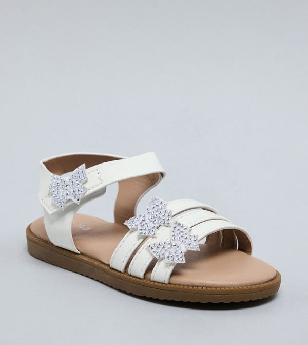 R&B  Flat Sandals - Ivory Flat Sandals