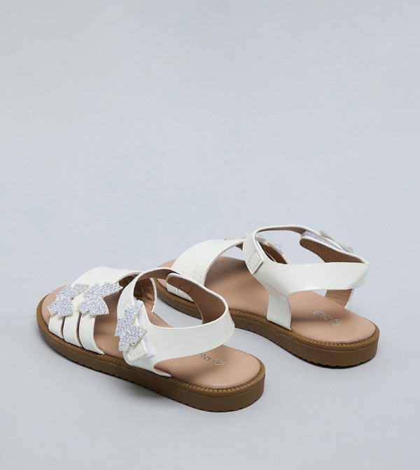 R&B  Flat Sandals - Ivory Flat Sandals