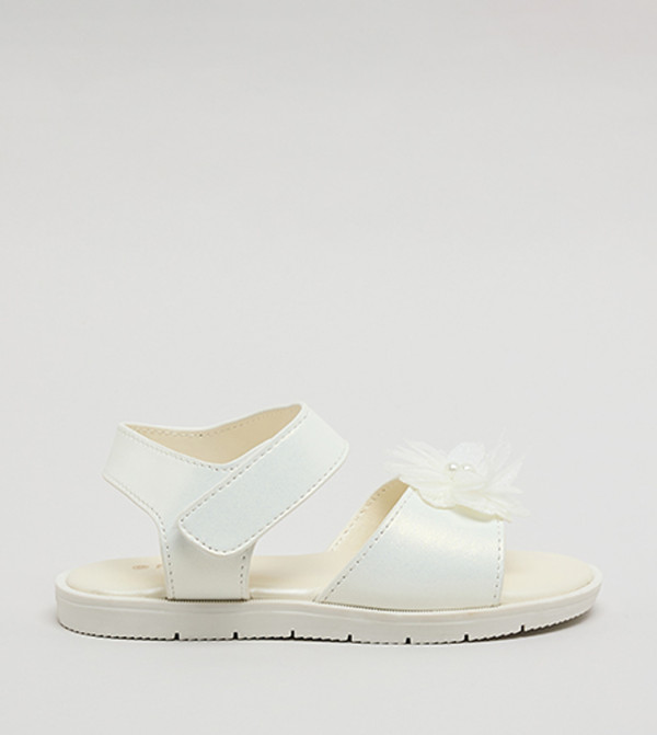 R&B Flat Sandals - Ivory Flat Sandals
