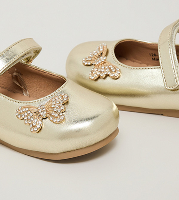 R&B  Casual Slip-Ons - Gold Casual Slip-On's