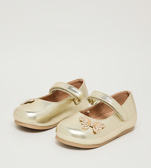 R&B  Casual Slip-Ons - Gold Casual Slip-On's