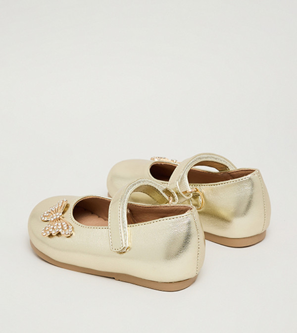 R&B  Casual Slip-Ons - Gold Casual Slip-On's
