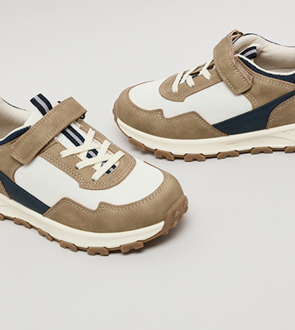 أر آند بي  velcro-shoes - بيج للجري/التمرين