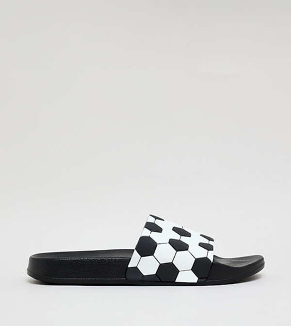 R&B  Slides and Flip Flops - Black Slides
