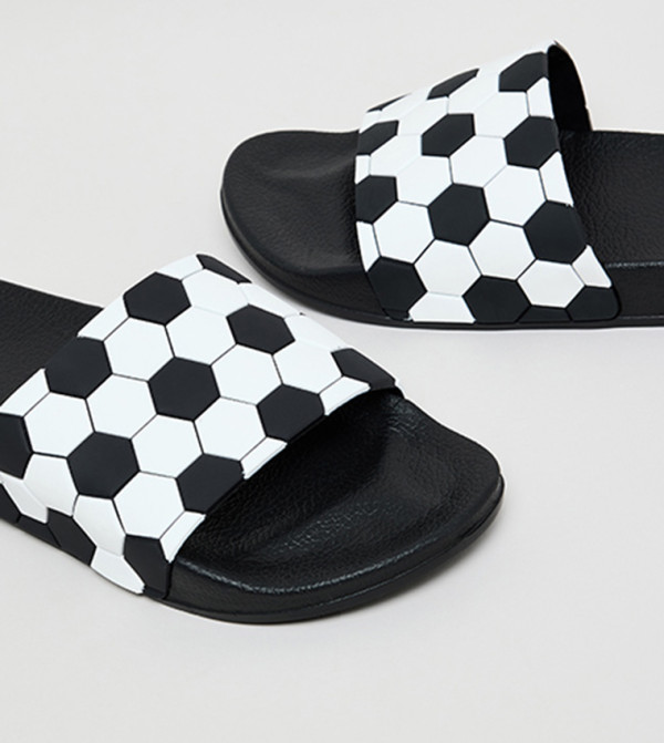 R&B  Slides and Flip Flops - Black Slides