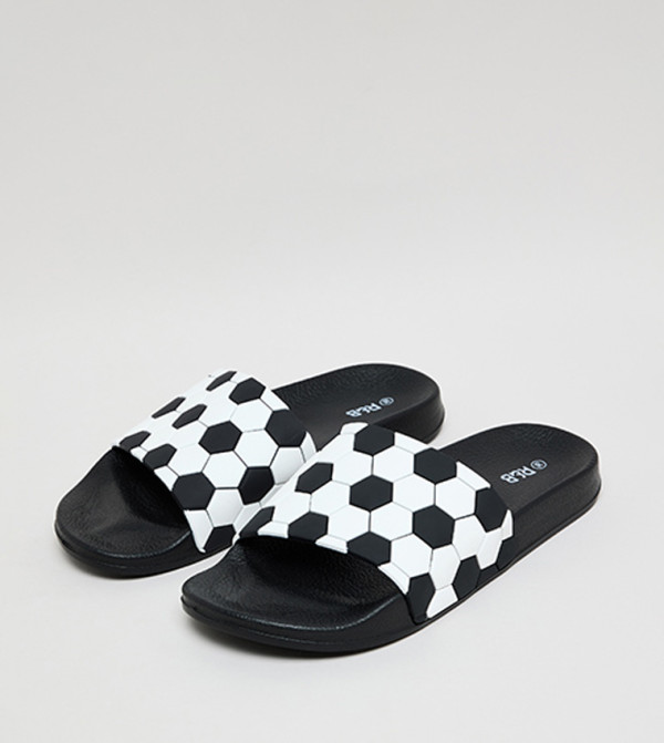 R&B  Slides and Flip Flops - Black Slides