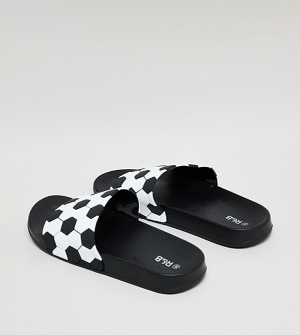 R&B  Slides and Flip Flops - Black Slides