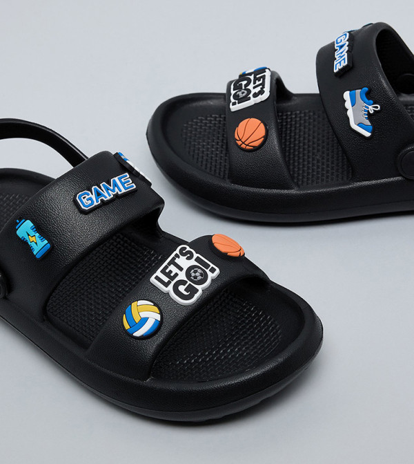 أر آند بي  أحذية فلات - أسود Flat Sandals
