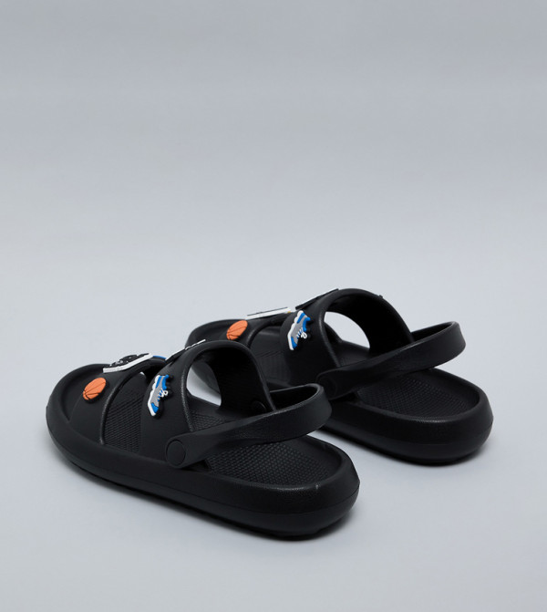 أر آند بي  أحذية فلات - أسود Flat Sandals