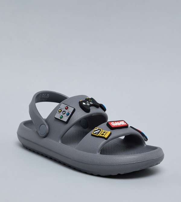 R&B  Flat Sandals - Grey Flat Sandals