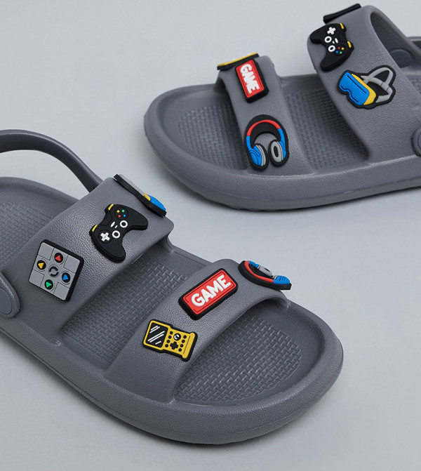 R&B  Flat Sandals - Grey Flat Sandals