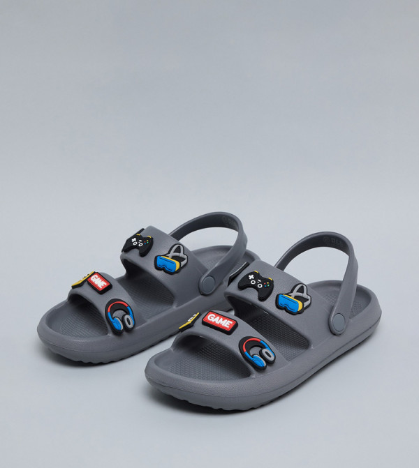 R&B  Flat Sandals - Grey Flat Sandals