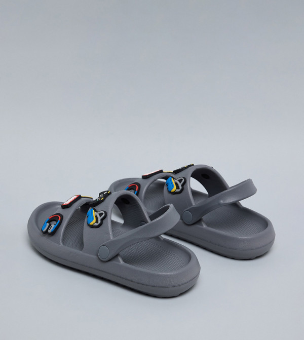 R&B  Flat Sandals - Grey Flat Sandals