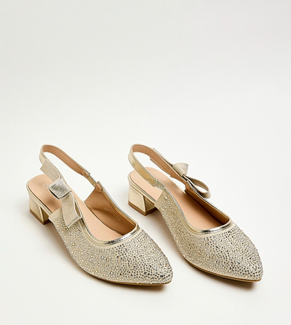 أر آند بي  أحذية كعب - ذهبي HEEL SANDALS