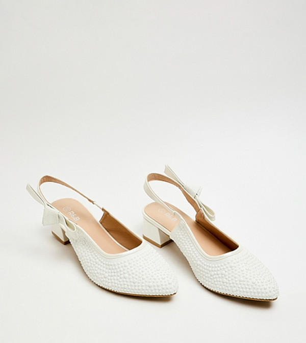 R&B  Heel Sandals - White HEEL SANDALS