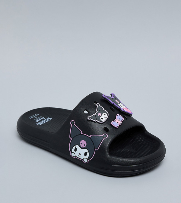 R&B  Slides and Flip Flops - Black Slides