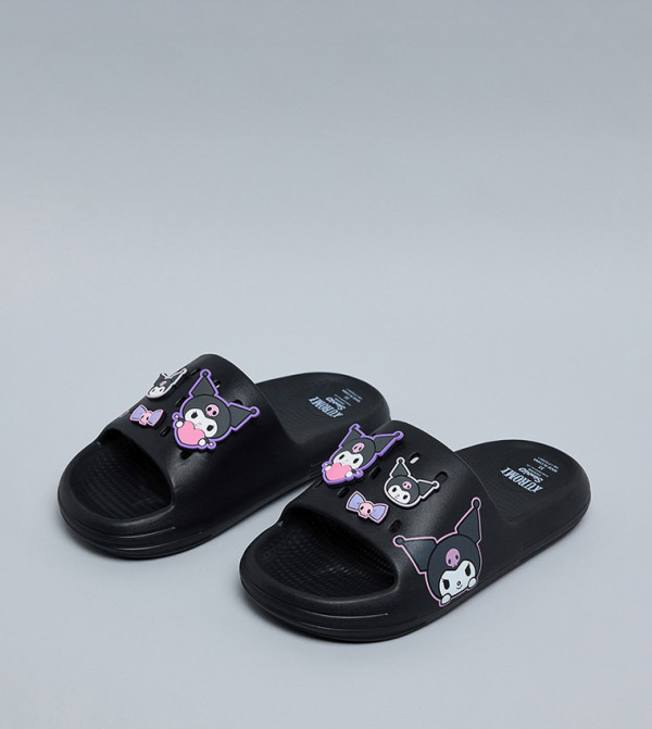 R&B  Slides and Flip Flops - Black Slides