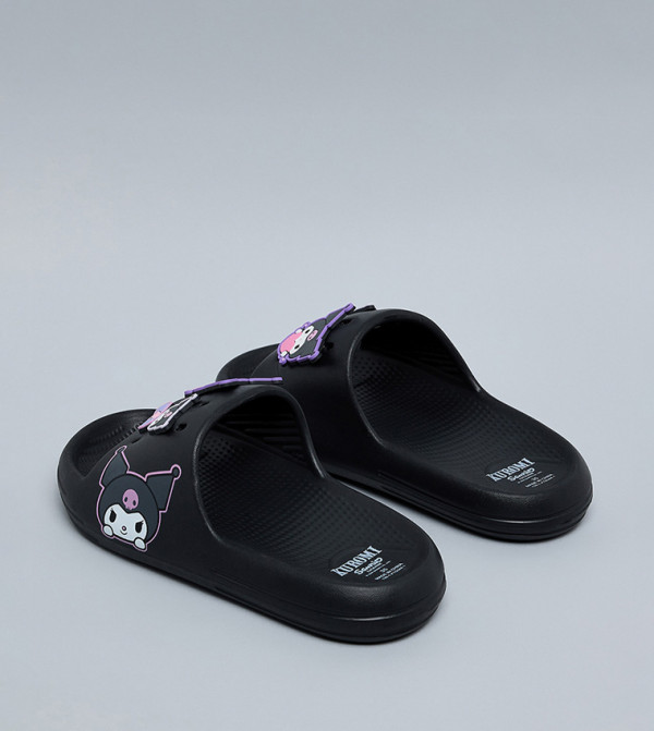 R&B  Slides and Flip Flops - Black Slides
