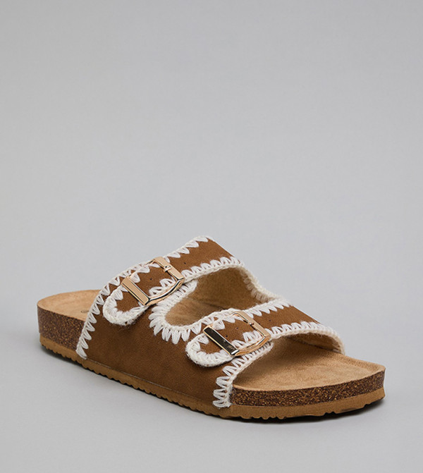 R&B  Flat Sandals - Brown Flat Sandals