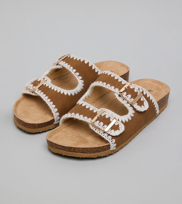 R&B  Flat Sandals - Brown Flat Sandals