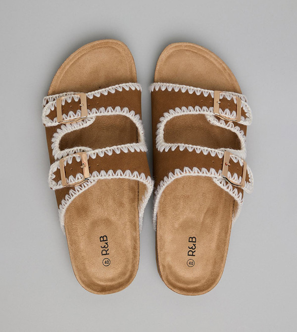 R&B  Flat Sandals - Brown Flat Sandals