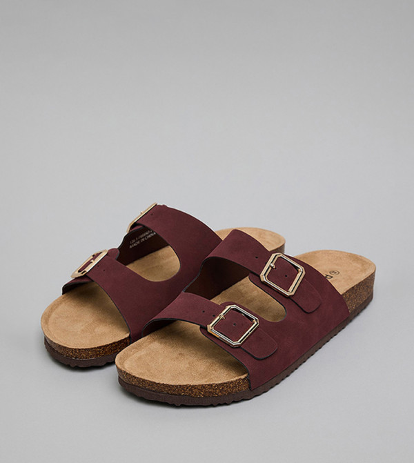 أر آند بي  الصنادل المسطحة - خمري  Flat Sandals