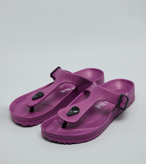أر آند بي  الصنادل المسطحة - بنفسجي داكن Flat Sandals