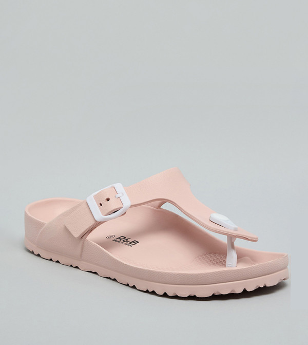 R&B  Flat Sandals - Light Pink Flat Sandals