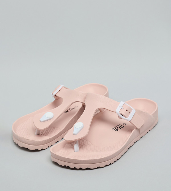 R&B  Flat Sandals - Light Pink Flat Sandals