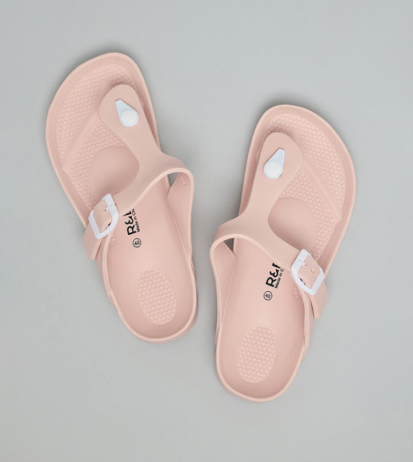 R&B  Flat Sandals - Light Pink Flat Sandals
