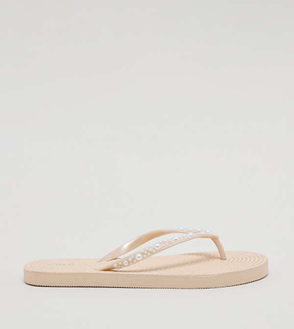 R&B  Flip-Flops - Beige Flip-Flops