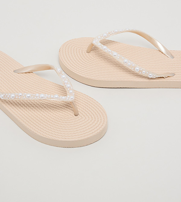 R&B  Flip-Flops - Beige Flip-Flops