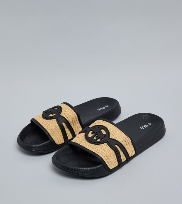R&B  Flip flops and Slides - Black Slides