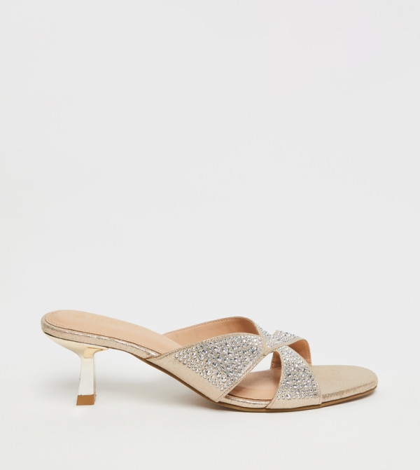 R&B  Shoes - Gold Heels