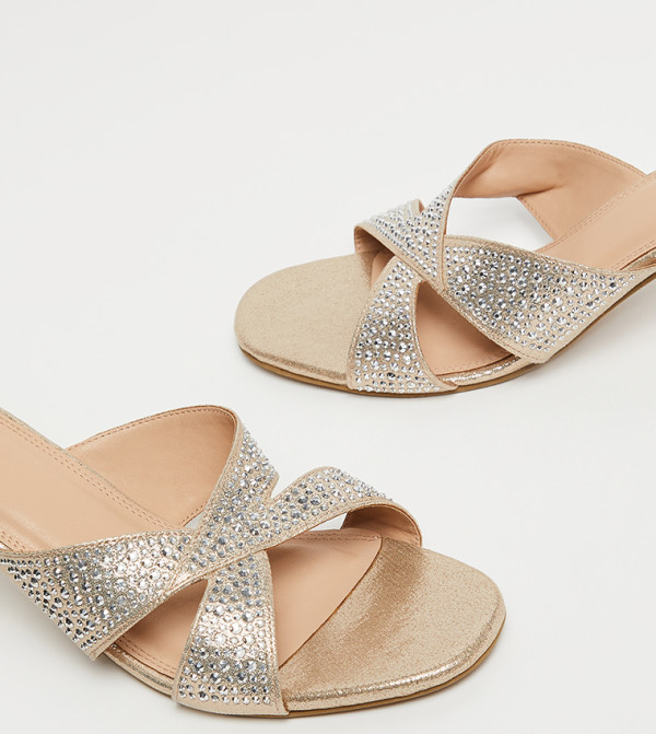 R&B  Shoes - Gold Heels