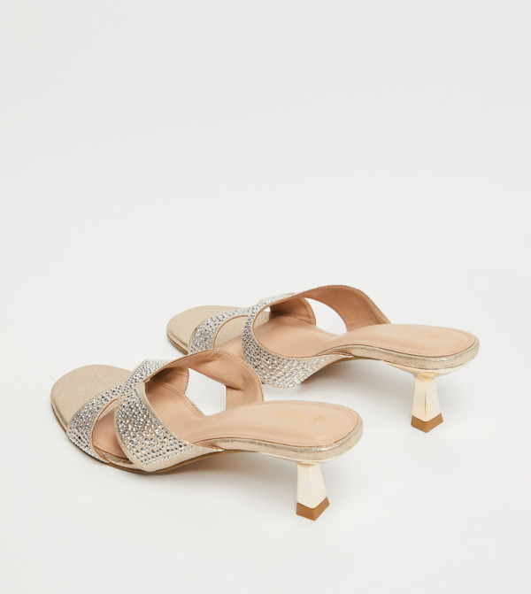 R&B  Shoes - Gold Heels