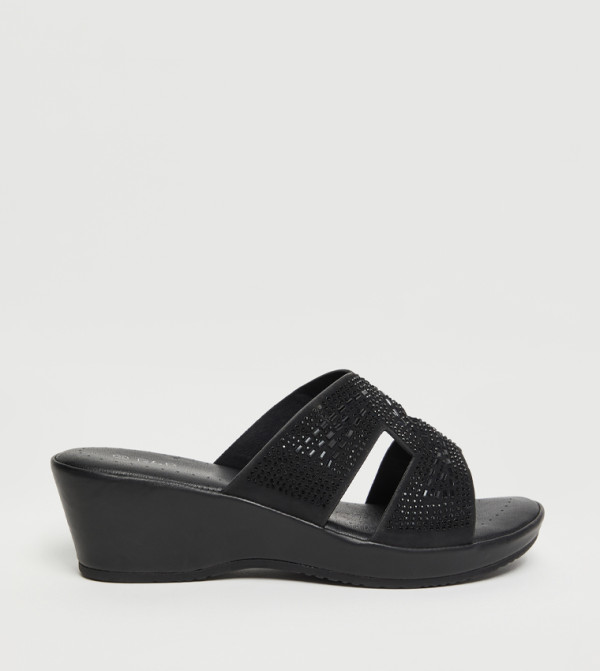 R&B  Shoes - BLACK Wedges