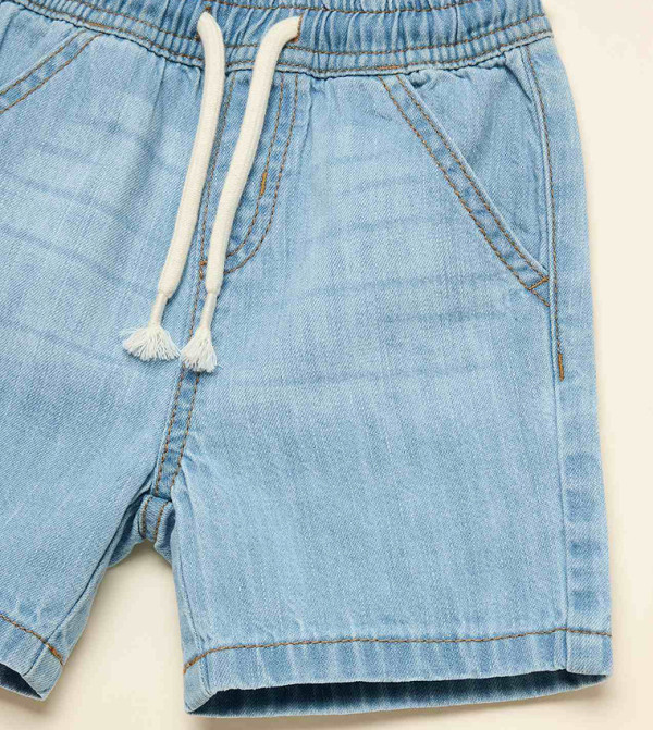 R&B  Bottomwear - Light Blue Shorts