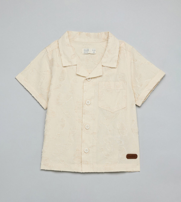 R&B shorts-sets-and-co-ords - Beige Shirts & Bottoms